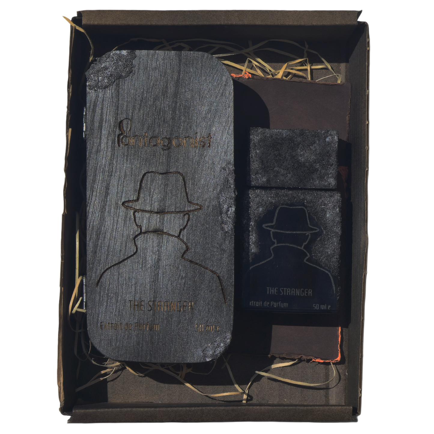 Antagonist The Stranger – artisanal niche perfume evoking coffee, wet woods, and rain
