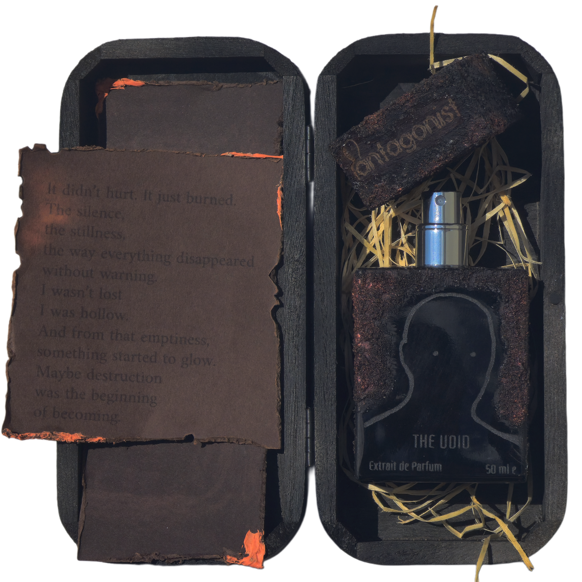 Handmade artisanal bottle – The Void fragrance, smoky and intense