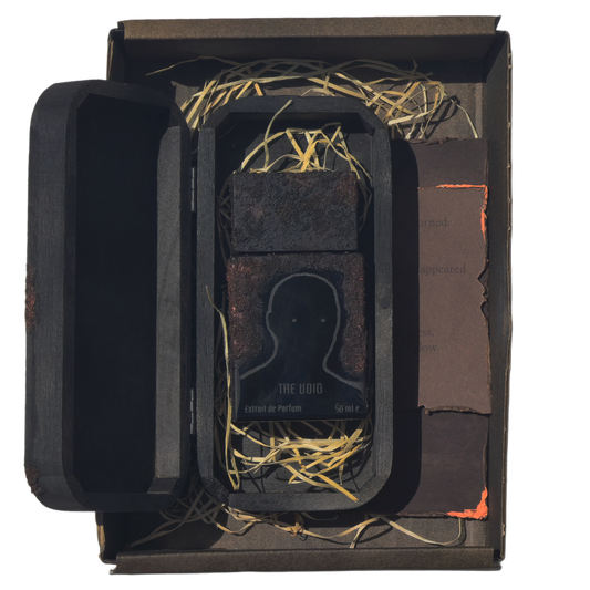 The Void perfume bottle – ultra-niche artisanal scent with smoky notes